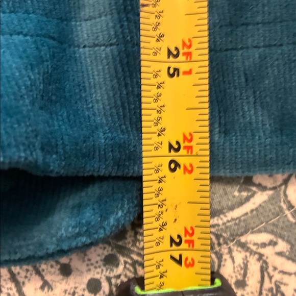 NWT Matilda Jane Dark Teal Velour Crop Pant Drawstring Waist Tulip Cuffs - Picture 10 of 11